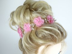 Accesoriu ocazie floricele roz si cristale