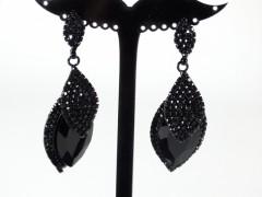 Cercei eleganti cristale negre