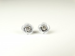 Cercei floricele metalice gri