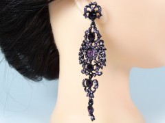 Cercei ocazie cristale violet - fantezie