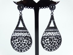Cercei tip candelabru negri