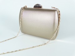 Geanta ocazie tip caseta - rose gold metalic