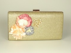 Geanta tip caseta flori multicolore