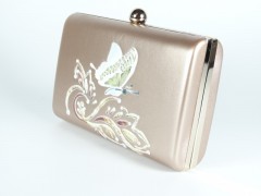 Geanta tip caseta rose gold fluture